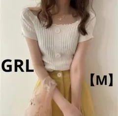 【新品】GRL☆グレイル 2wayスカラップレースニットトップス Mサイズのサムネイル