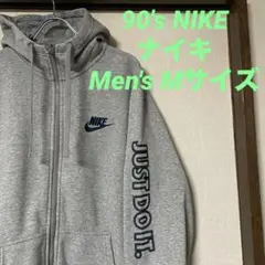 90's NIKE ジップアップパーカー JUST DO IT. Mサイズ