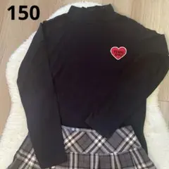 シスタージェニィ　150 ブラック　長袖カットソー　トップス　ハート