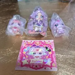 名探偵プリキュア！　名探偵スイング1　ガシャポン　3体セット　&　パン　シール