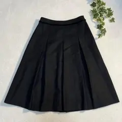 カンサイビス/膝丈スカート/ウール混/高級/上品/フォーマル/ブラック/Mサイズ
