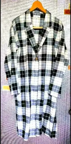 GLOBAL WORK チェック ロング シャツ コート ジャケット