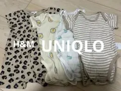 H&M UNIQLO ロンパース　4枚セット