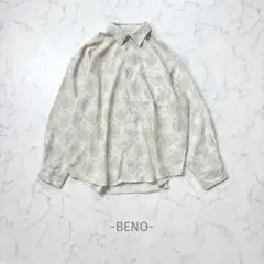 BENO/シャツ/L/アイボリー/総柄/長袖/ゆったり/綺麗めカジュアルのサムネイル