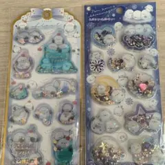 カミオジャパン シマエナガ シールセット スパンコール ウォーターシール