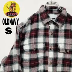 usa古着 OLDNAVY ネルシャツ　S ブラウン　ホワイト　オンブレ
