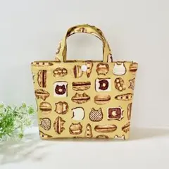 ハンドメイド ミニトートバッグ ネコパンのサムネイル