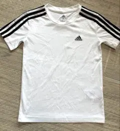 adidas ホワイト Tシャツ ストライプ aeroready