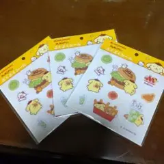 モスバーガー ポムポムプリン ぷくぷくシール 非売品３枚