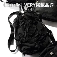 【美品】Casselini フリル リボン リュック 黒 VERY掲載のサムネイル