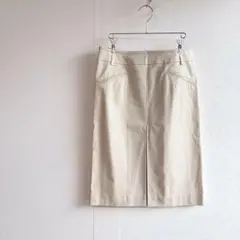 ヴォイスメール 膝丈 タイト スカート ワールド 日本製 上品 スリット風 Mのサムネイル