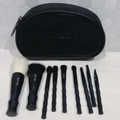 SIXPLUS 黒竹メイクブラシ9本セット-禅-