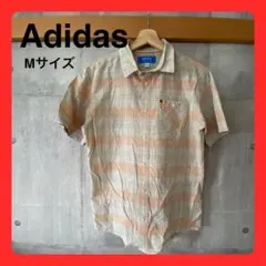 Adidas 半袖チェックシャツ メンズ M