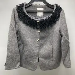 アナトリエ　グレー ジャケット フリル付き