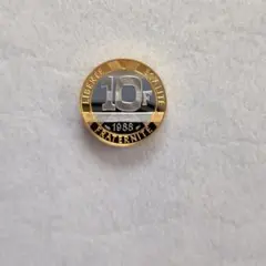 1988年 10F 金貨 自由・平等・友愛 フランス10Fバイメタル金貨