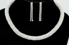 極太 幸運を呼ぶ ネックレス スワロフスキー ジルコニア シルバー インパクト