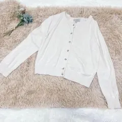 エイチアンドエム/H&M (L) 長袖 カーディガン ベージュ シンプルのサムネイル