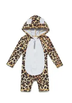 ベビー水着 ラッシュガード UPF50+紫外線カット フード付き　70cm