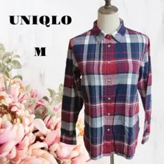 UNIQLO【M】フランネルチェックシャツ（長袖）カジュアル