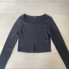 ショート丈リブTシャツ