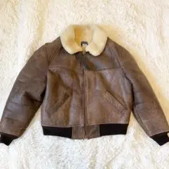 アヴィレックス B-6 ムートン フライトジャケット USA製 ブラウン 42