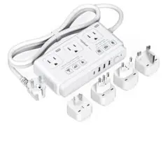 変圧器 海外旅行用 韓国 220vから100v TESSAN SEタイプ プラグ