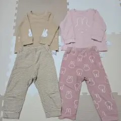 UNIQLOフリースパジャマ90ミッフィーセット