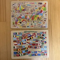日本地図と国旗のジグソーパズルセット