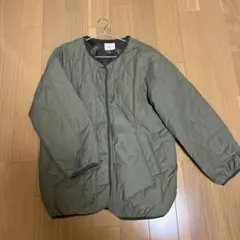 カーキ キルティングジャケット