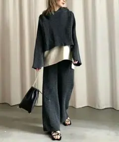 AMERI　RECOVER WAFFLE HOODIE vintageのサムネイル
