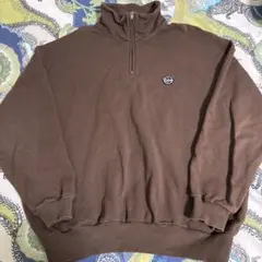 Keboy ケボズ　スモールワッペンハーフジップ　茶色　Mサイズ