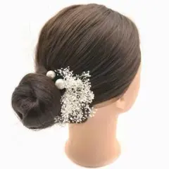 （値下げ中）髪飾り ピン パール Uピン ホワイト 結婚式式典に b0314