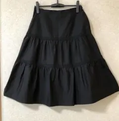 SAB STREET黒ティアードギャザースカート LLサイズ