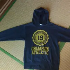 CHAMPION パーカー 黒 フード付き