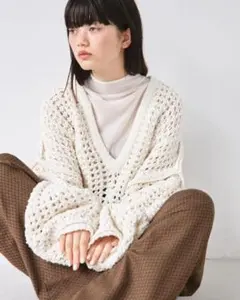 todayful キーネック メッシュニット トゥデイフル