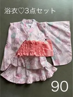 ◼︎新品タグつき◼︎baby◼︎浴衣ドレス◼︎3点セット◼︎2way◼︎