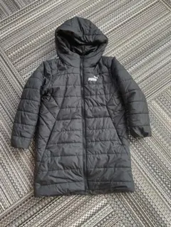 PUMA ブラック ベンチコート フード付き　120cm