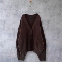●美品◆シップス◆手洗いOKパイル編みコンビニットカーディガン