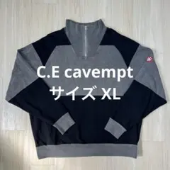 c.e cavempt グレー ハーフジップ トレーナー