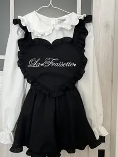 アンクルージュ　ハートエプロンセットアップ　 ワンピース　Mサイズ