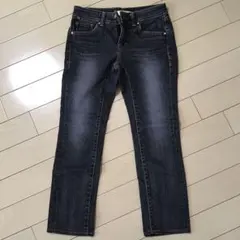 ブラックデニム ジーンズ 7部丈 georgia love ジョージアラブ