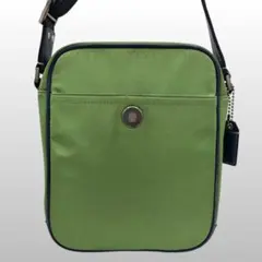 COACH shoulder bag green nylon y2k