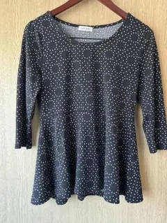 レディース　ドット柄　カットソー