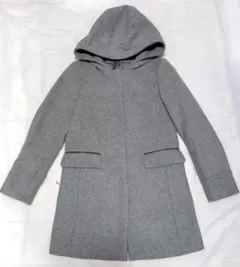 『新品未使用』フード取り外し可 ミドルコート グレー