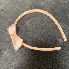 子供用カチューシャ　リボン　ピンク