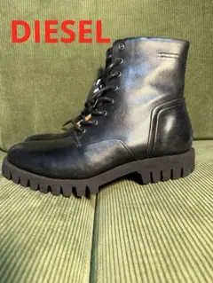 DIESEL コンバット　ワーク　ブーツ　レース　ブラック　革靴