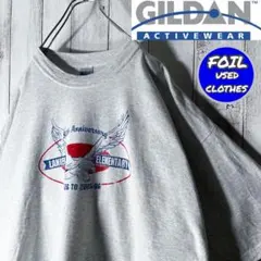 ギルダン GILDAN 両面 スクールロゴ イーグル Tシャツ 2XL 00s