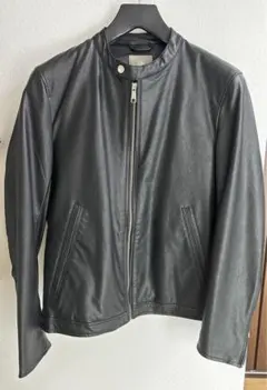 nano UNIVERSE シングルライダース レザージャケット 黒