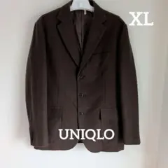 ⭐️6/7まで限定価格‼️UNIQLO/テーラードジャケット/ブラウン/XLのサムネイル