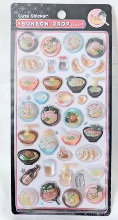 正規品 ボンボンドロップシール 和柄 ラーメン